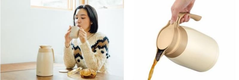 片手で注ぎやすい