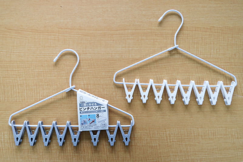 洗濯物が一度に外せるピンチハンガー 8ピンチ付
