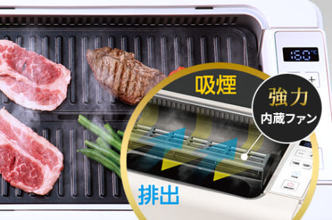 煙が立ち上がらないグリルプレート「ゼロスモーク」 - 家電 Watch