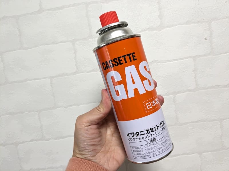 イワタニのカセットガスは1本あたり約232円でした