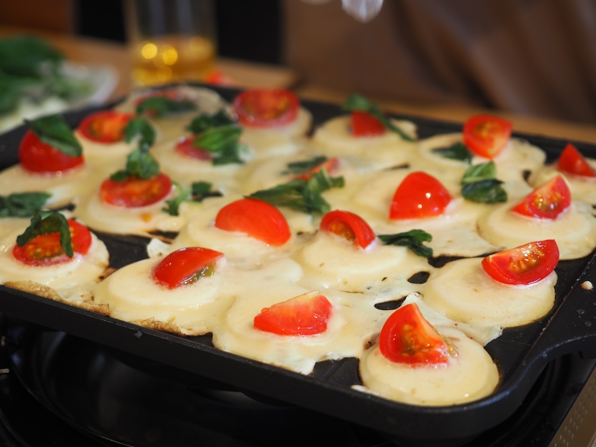 チーズやプチトマト、バジルなどを入れるとピザ風味でおいしかった