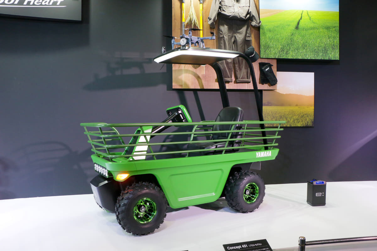 オフロードでの走破性が高そうな「Concept 451」。農道の足としては軽トラが普及していますが、こういうモデルがあったら事が足りそうですね