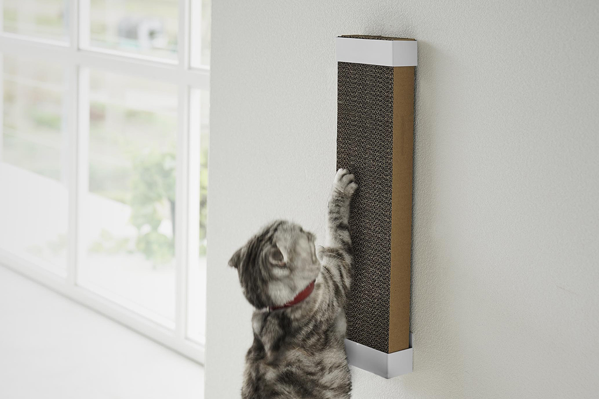 石こうボード壁対応ウォール猫用爪とぎホルダー タワー