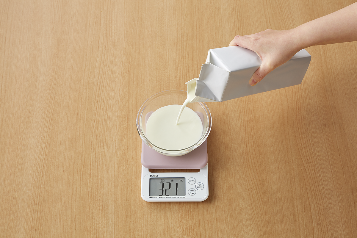 水や牛乳の量をml単位で表示する「mLモード」も搭載