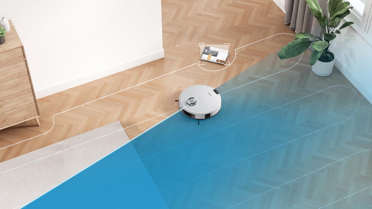 高精度なレーザーで部屋の中を確認して効率的に掃除