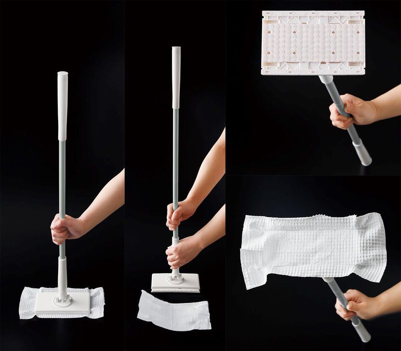 手を汚さずにシートの着脱ができる