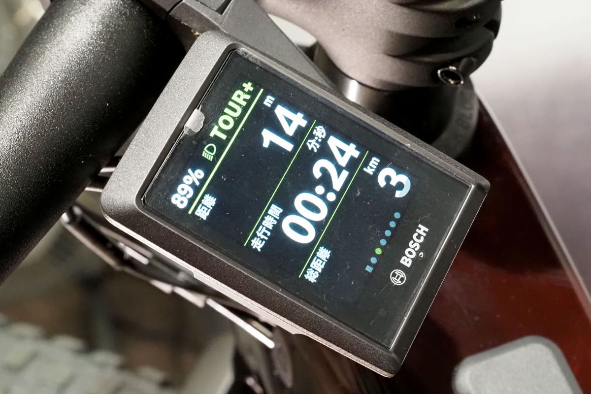 Kioxの表示例。明るくて鮮明なカラー表示です