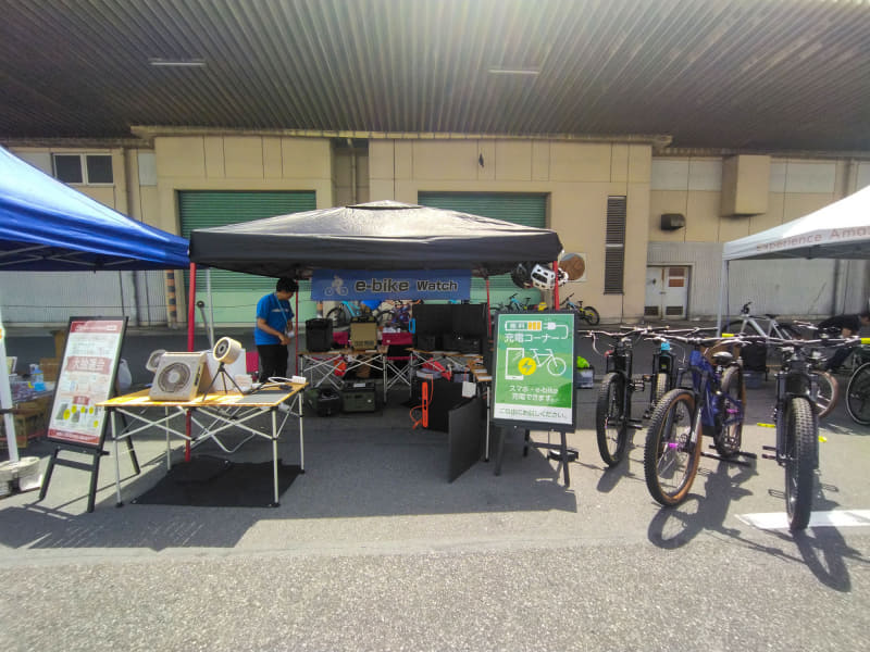 昨年のブースイメージ。今年はさらにパワーアップします。新たなエリア<a href="https://www.cycledreamhinode.jp/outdoor" class="n" target="_blank">「アウトドア」</a>とe-bike Watchののぼりが目印です