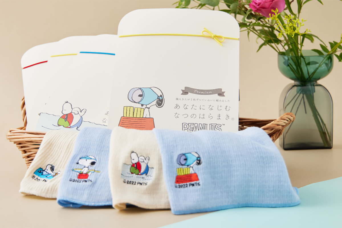 夏用うすめ あなたになじむ なつのはらまき PEANUTS