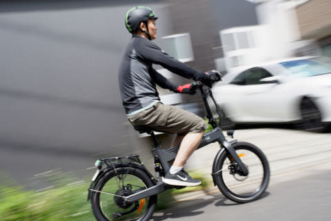 KIK 折りたたみ電動自転車 黒 ディスクブレーキ 特例小型原動機付