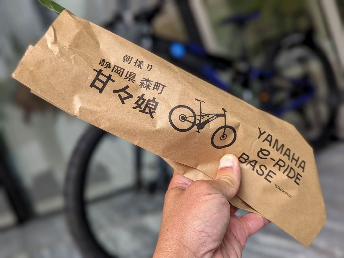 Yamaha E-Ride Baseのオープン初日にゲットしたとうもろこし