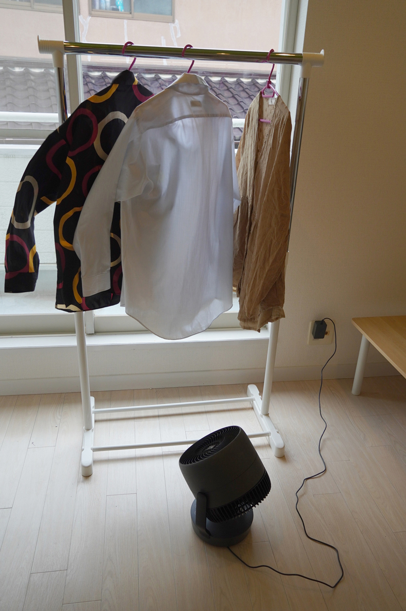 風量10では風が強すぎてまわりの壁に当たりそうだったので8にしましたが、パワフル