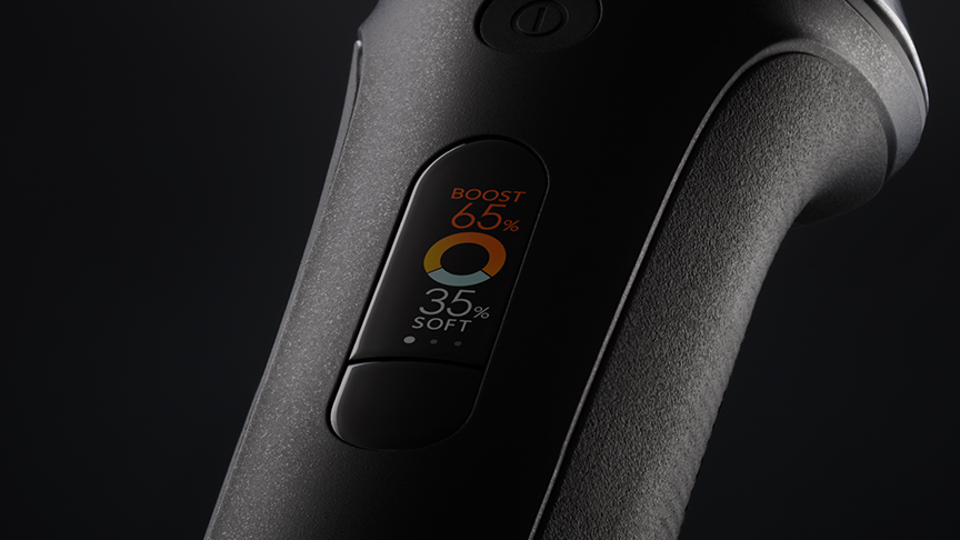 「ES-L690U」では、シェービング結果が表示される