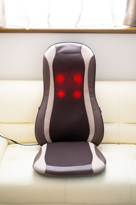 ヒーターをオンにするともみ玉が赤く光る