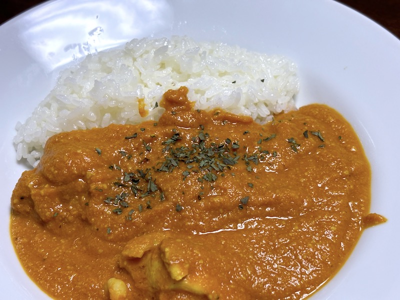 完成。スパイスや調味料を変えてまた作ってみたい