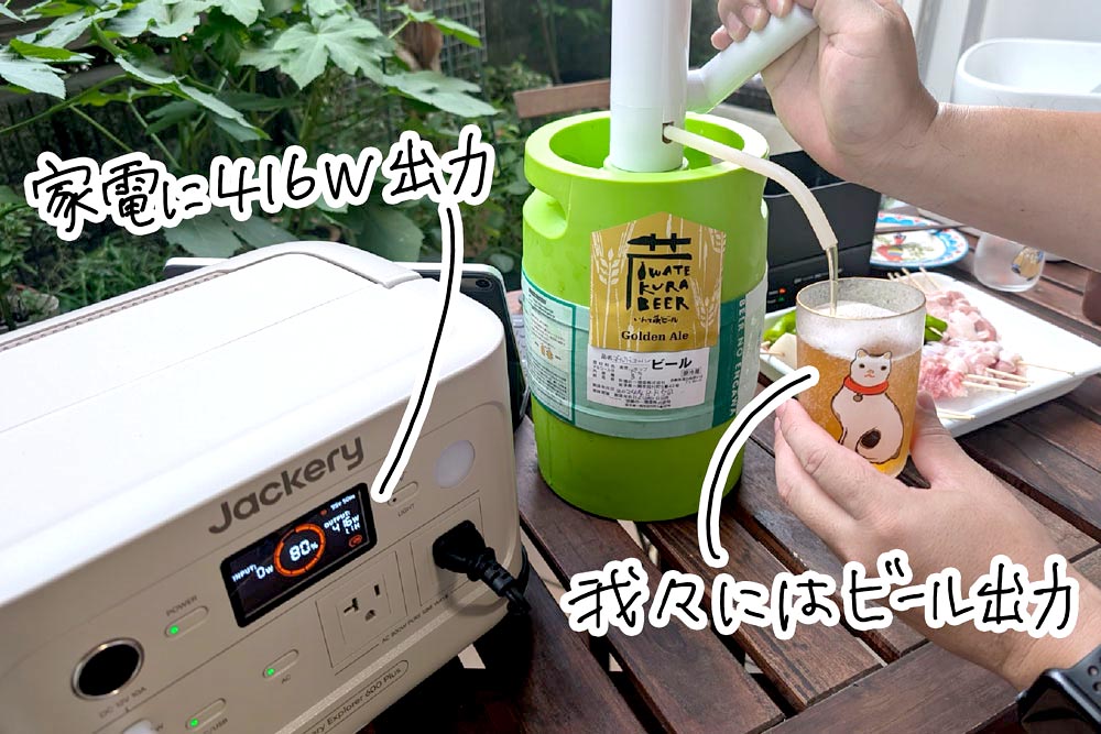 油が温まるまではかなりの出力となったが、その後は数時間稼動した