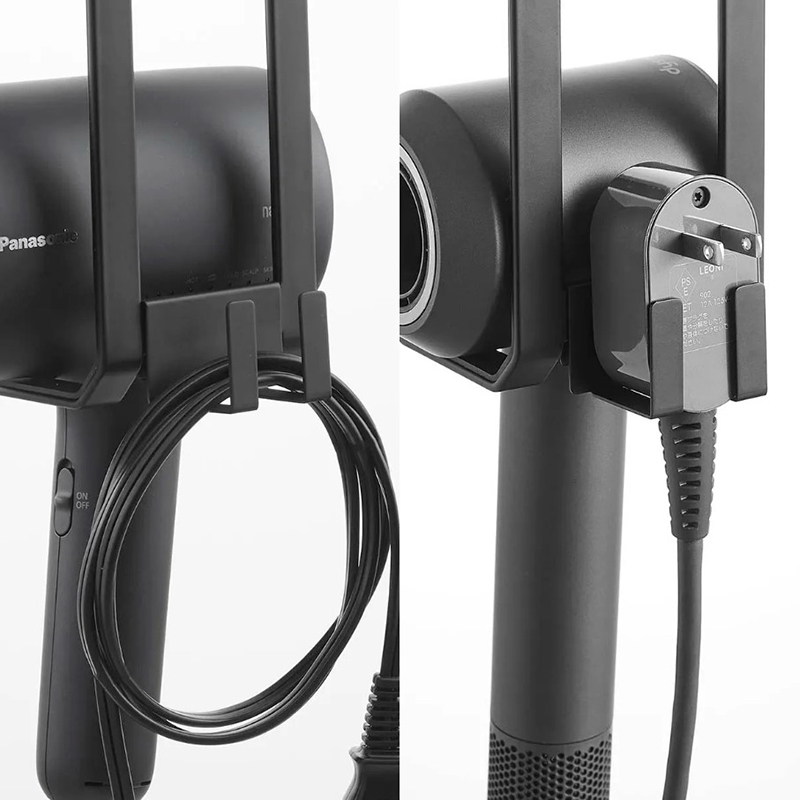 電源コードや電源プラグも引っ掛けて、すっきり収納できる