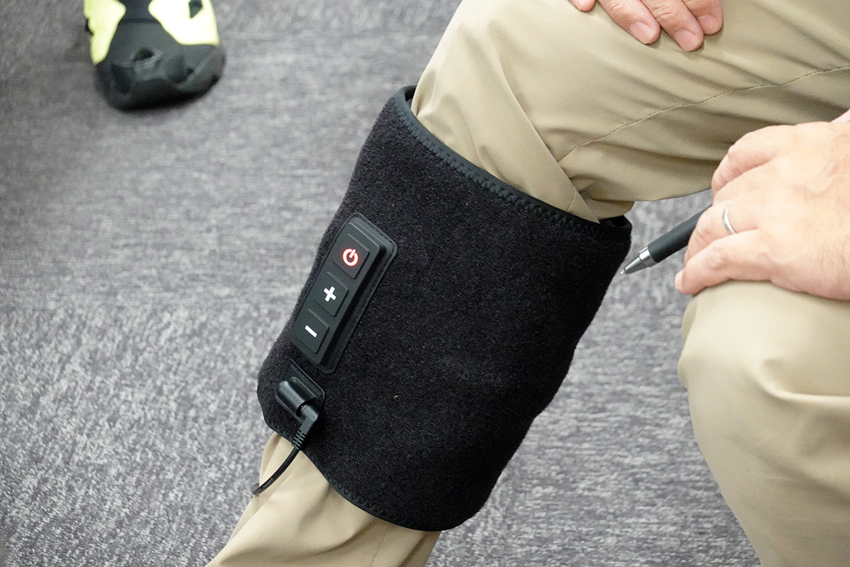 ふくらはぎに巻いて使用する