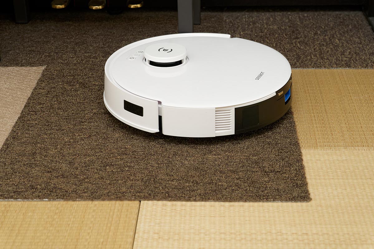 吸引モジュール装備時はちゃんとカーペットを掃除してくれる