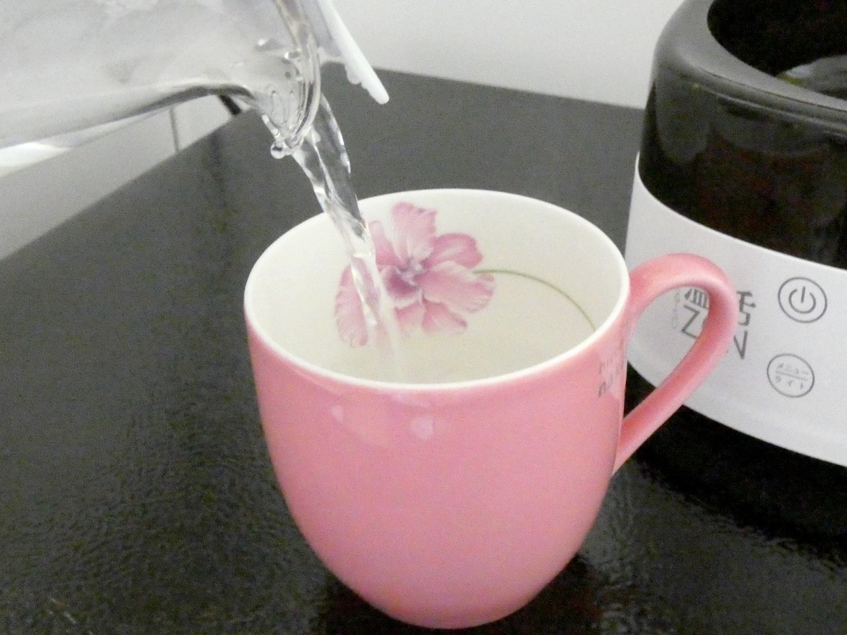 ごく普通の水道水で作った白湯がまろやかでおいしかった