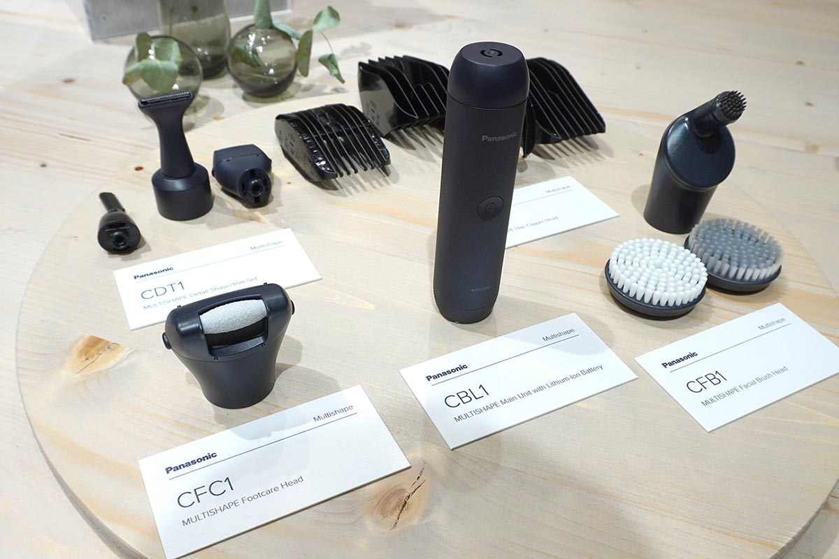 欧米で人気のマルチシェイプ。これ1台があればひげそりや電動歯ブラシなど様々な使い方ができるので、男性ビジネスパーソンの出張グッズとしても人気沸騰の製品だそうです