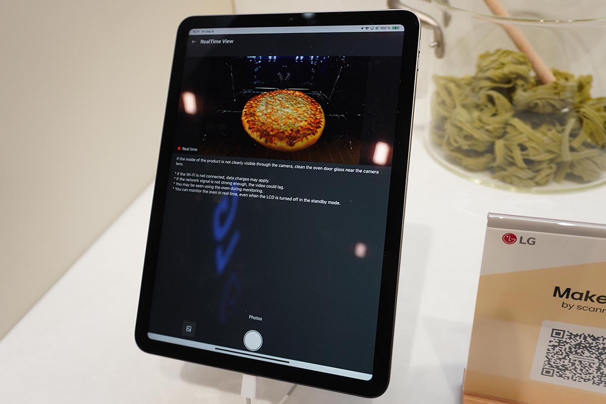 LGのオーブンは調理の進行をThinQアプリから確認できます