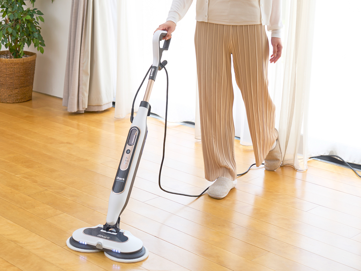 Shark STEAM & SCRUB 回転スチームモップ S8201JWH