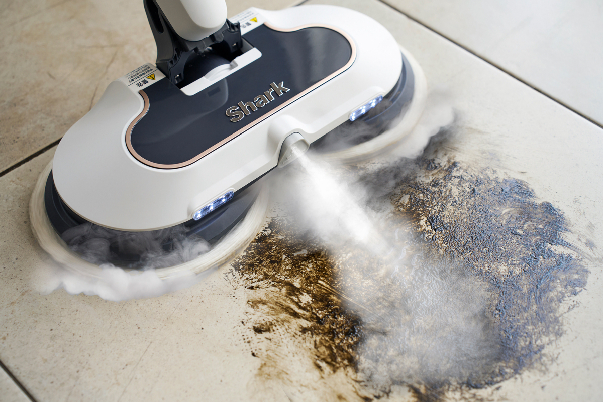 強力な「スチームブラスター」で頑固な汚れも浮かせて落とす