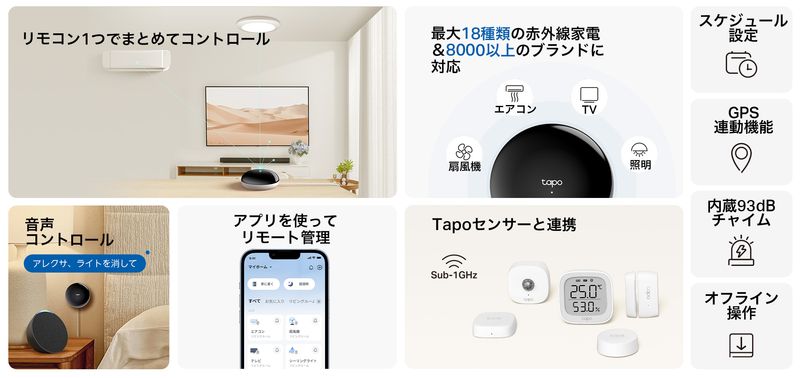 オールインワン・スマートリモコン&ハブ「Tapo H110」