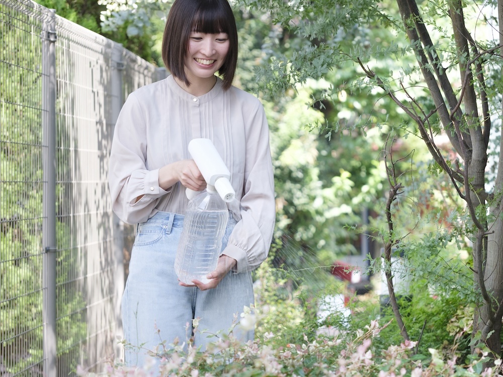 ペットボトルを装着して使用可能