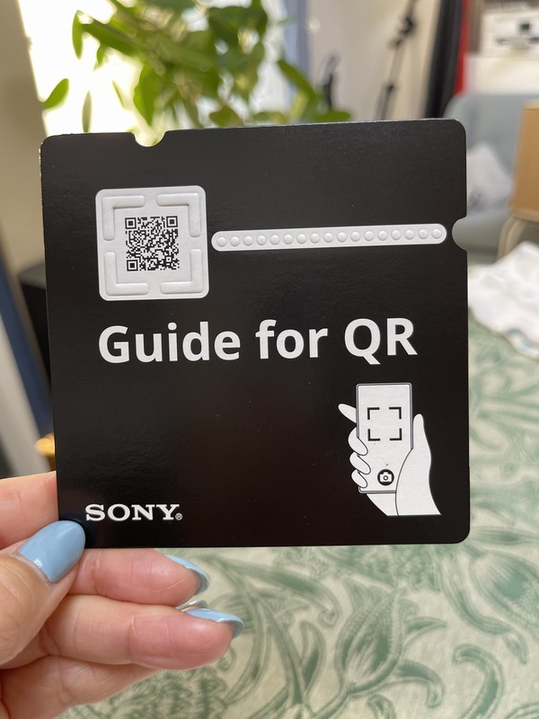 会場内では「Guide for QR」のカードも配られていた