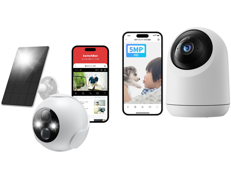 2位：SwitchBot「SwitchBot 見守りカメラ Plus 5MP/屋外カメラ 3MP」