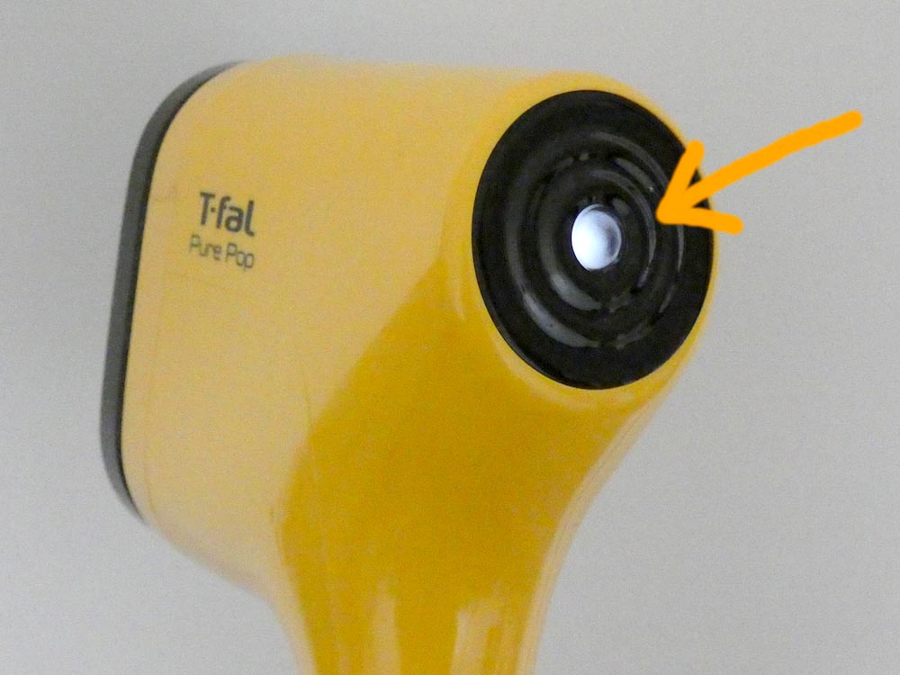 電源オンになるとパイロットランプが点灯する