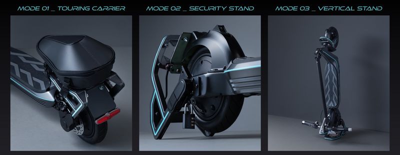 3通りの用途を持ったスタンドを備える