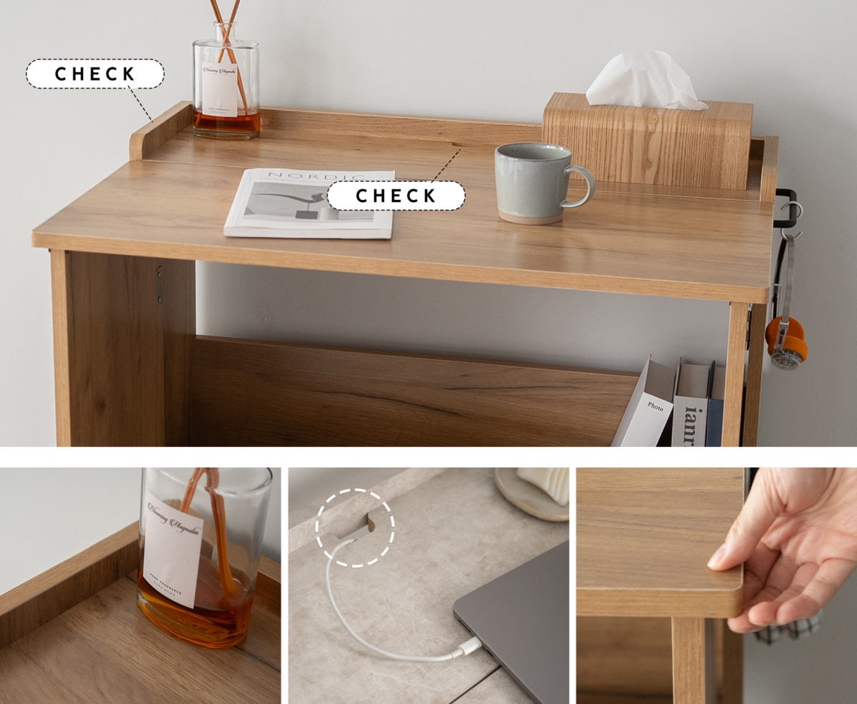 切り欠きがあるのでコード類もすっきり