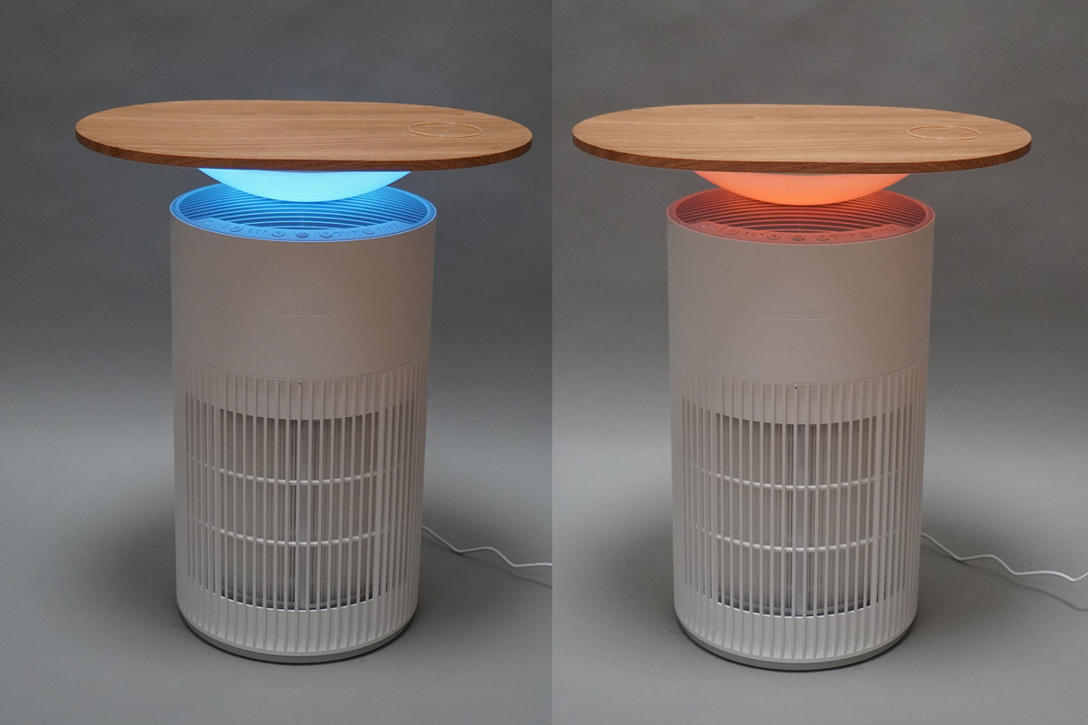 空気の汚れ具合に合わせてライト色が変わる「空気質によって表示する」設定なら、ひと目で空気の状態が把握できます