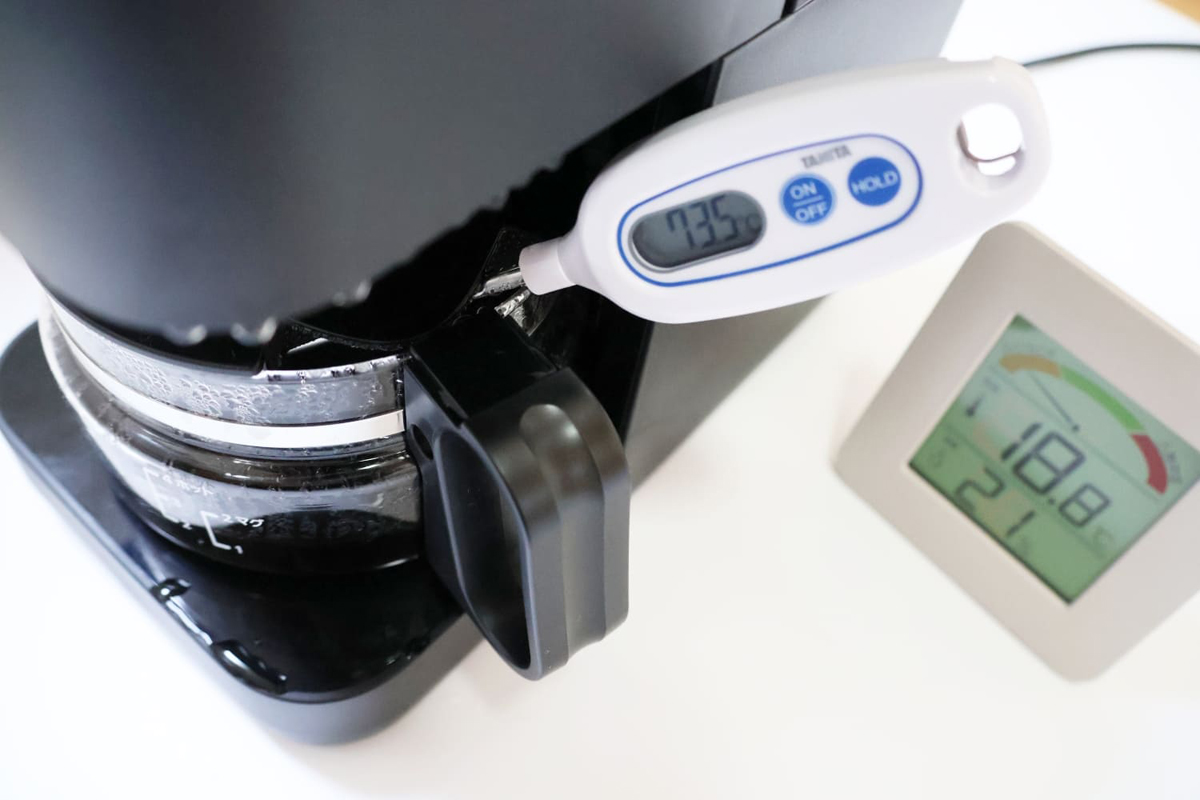 抽出から1時間後に測定したところ73.5℃と、温かさがキープされていました