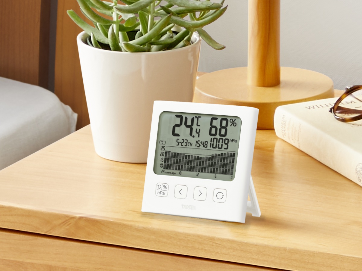 温湿度と気圧の推移をグラフで確認できる