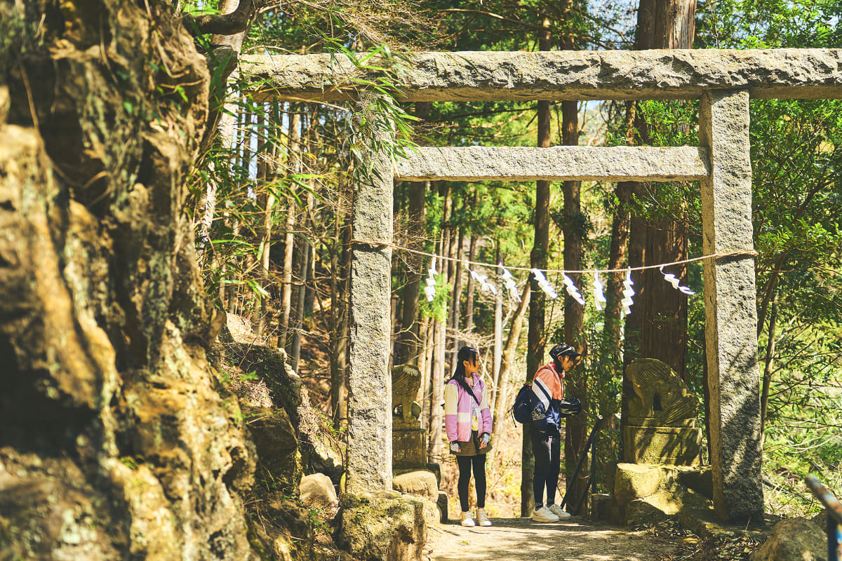 鳥居をくぐった先では……