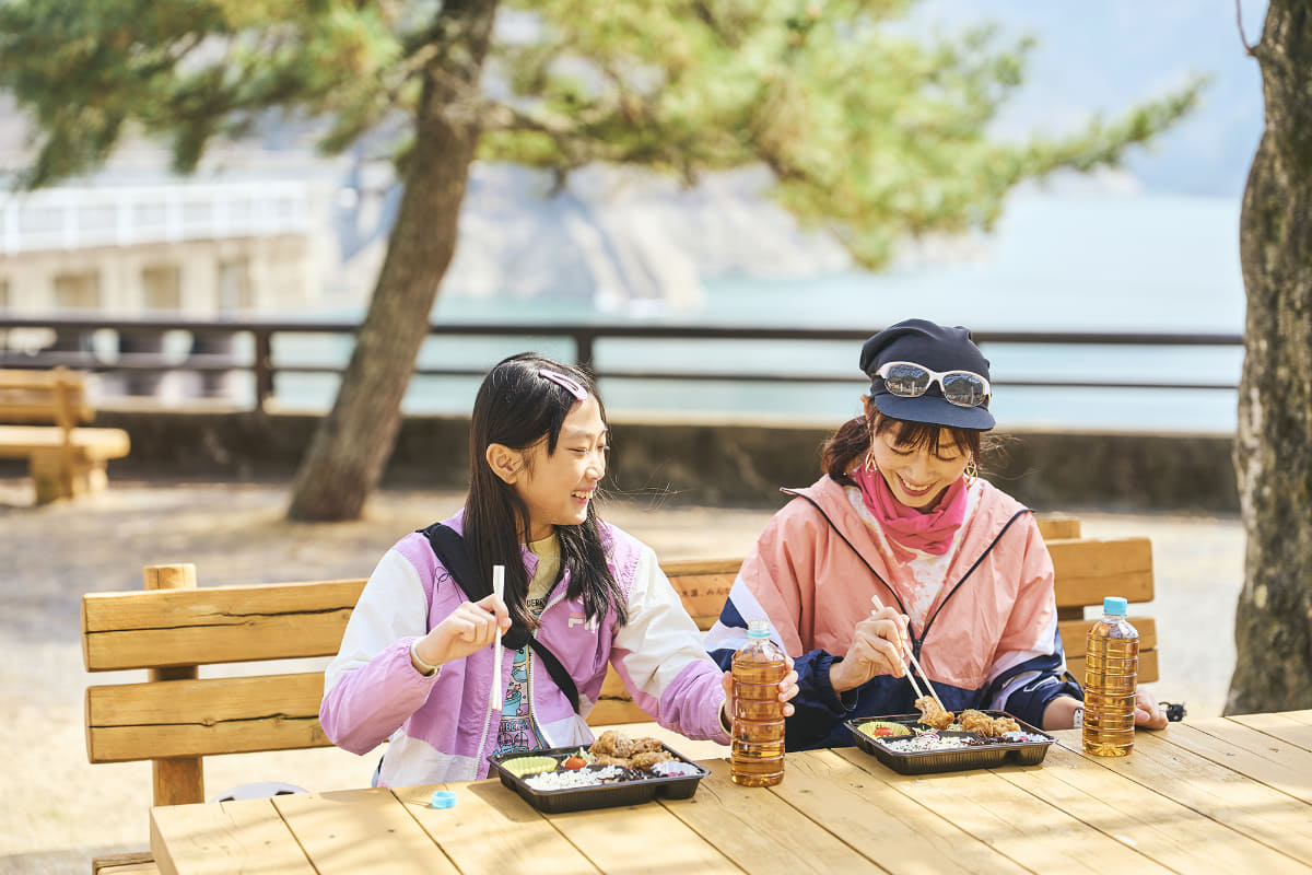 疲れすぎることなく目的地に到着。途中で見た景色や自転車の乗り心地など、親子の会話に花が咲いた