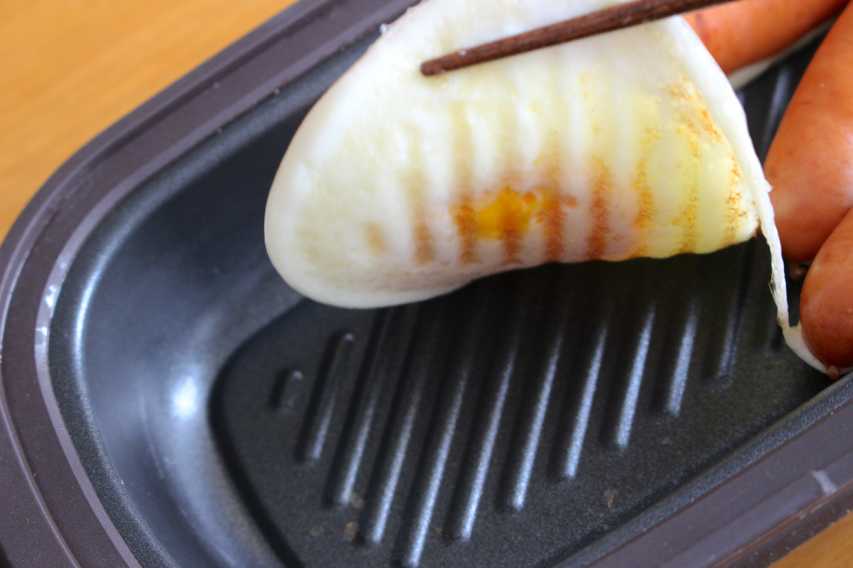 卵がプレートにくっつかず、スルッと取れる