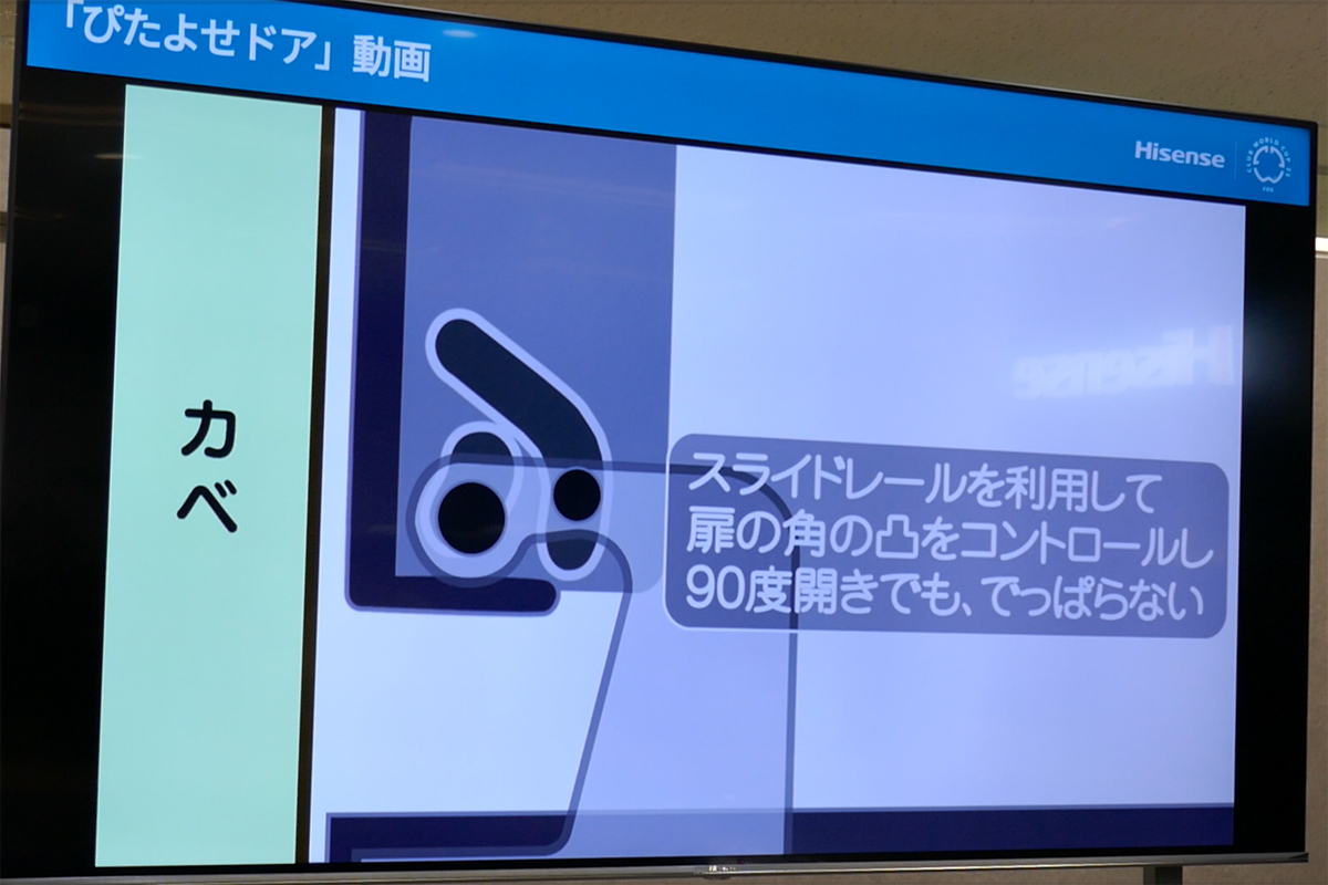 2軸ヒンジを採用