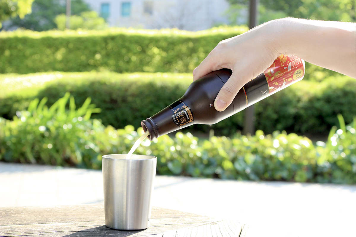 外にいながら、リッチな泡体験ができる!