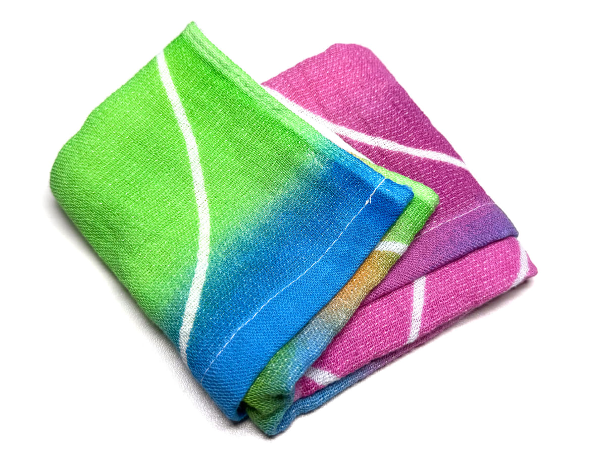 色鮮やかなガーゼ・ハンドタオルです