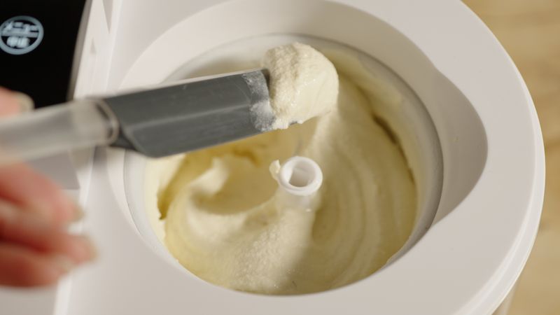 ふわっとなめらかな舌触りのアイスクリームを楽しめる