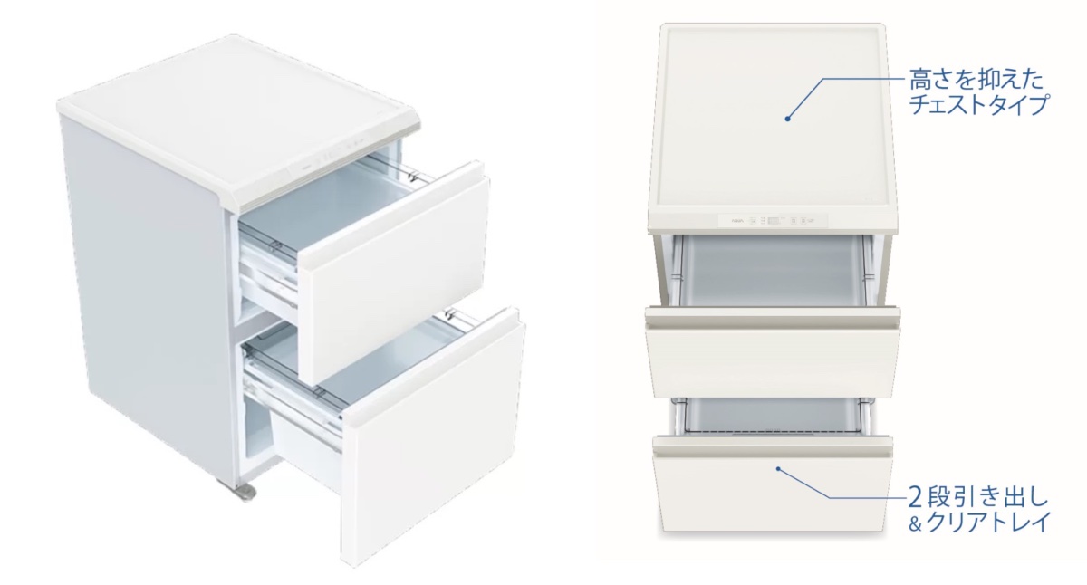 2段引き出しタイプで使いやすい