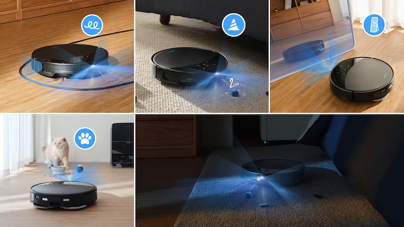 「StarSight 自律システム2.0」は、108種の小さな物体を認識・回避しながら掃除していく