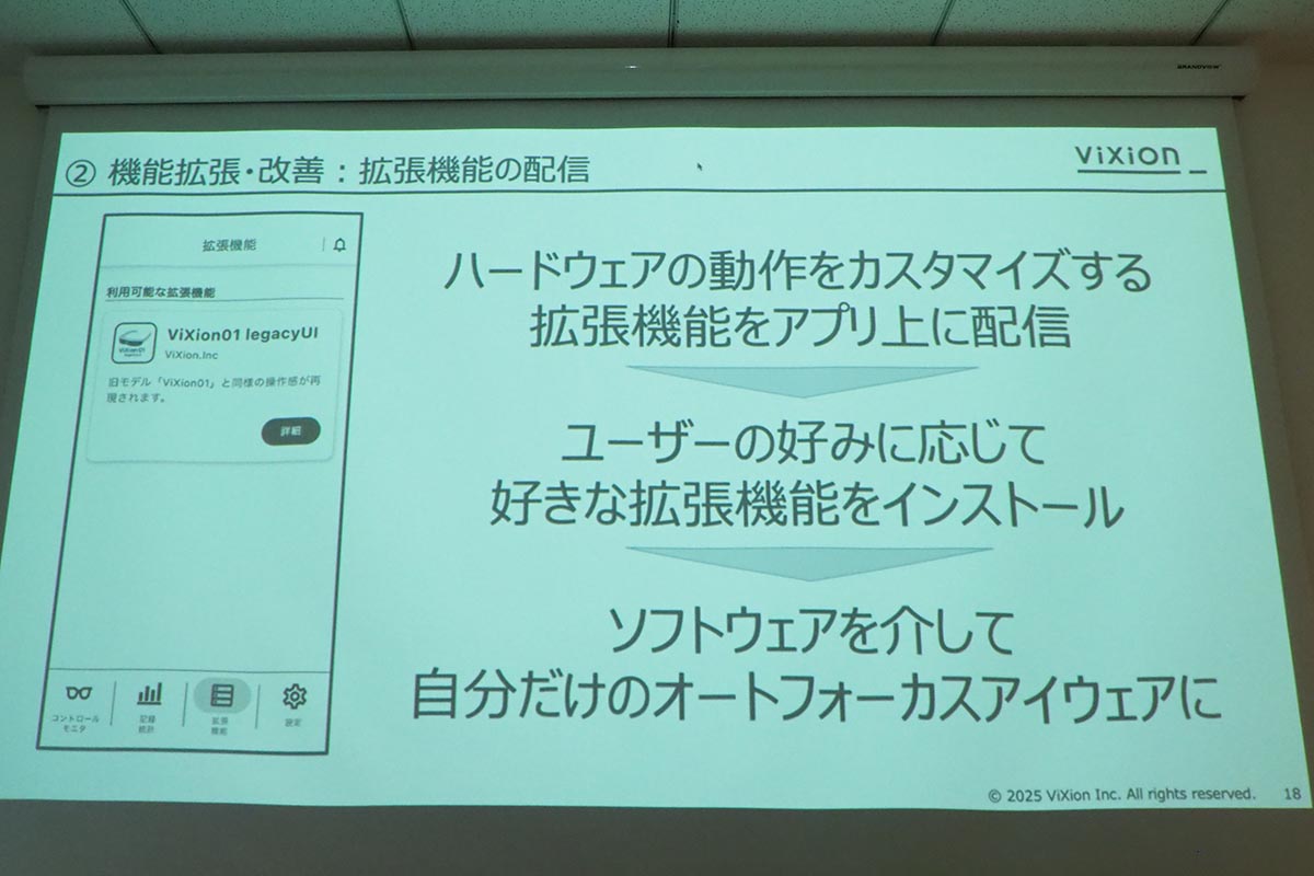 好みに応じて拡張機能を追加できる