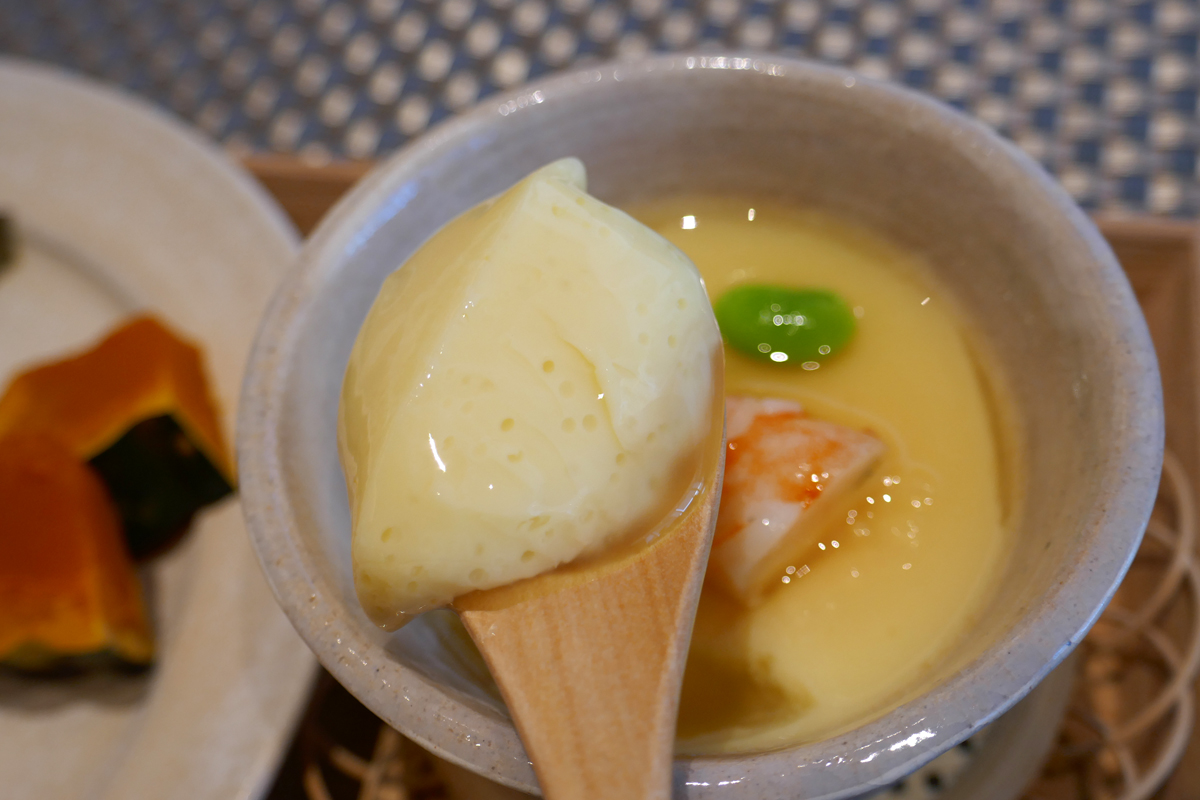 茶碗蒸しもヘルシオで上手に作れるという。とてもなめらかだった