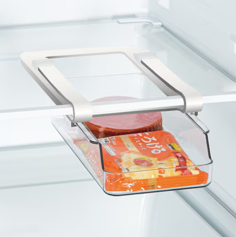 丈夫で割れにくい冷蔵庫棚下収納トレー